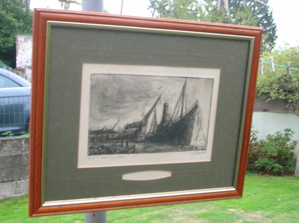 3/P SIGNÉ PAUL DAXHELET A BRUGES A ZEEBRUGGES VUE DE FLANDRE, Antiquités & Art, Enlèvement ou Envoi, Signé
