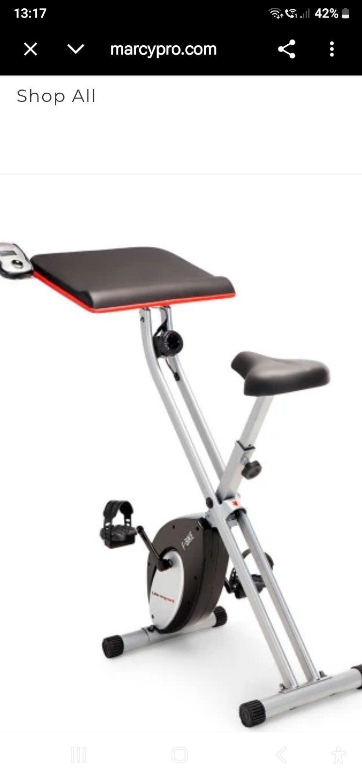 office fiets opplooibaar met laptop werkblad, Ophalen, Gebruikt, Aluminium, Hometrainer