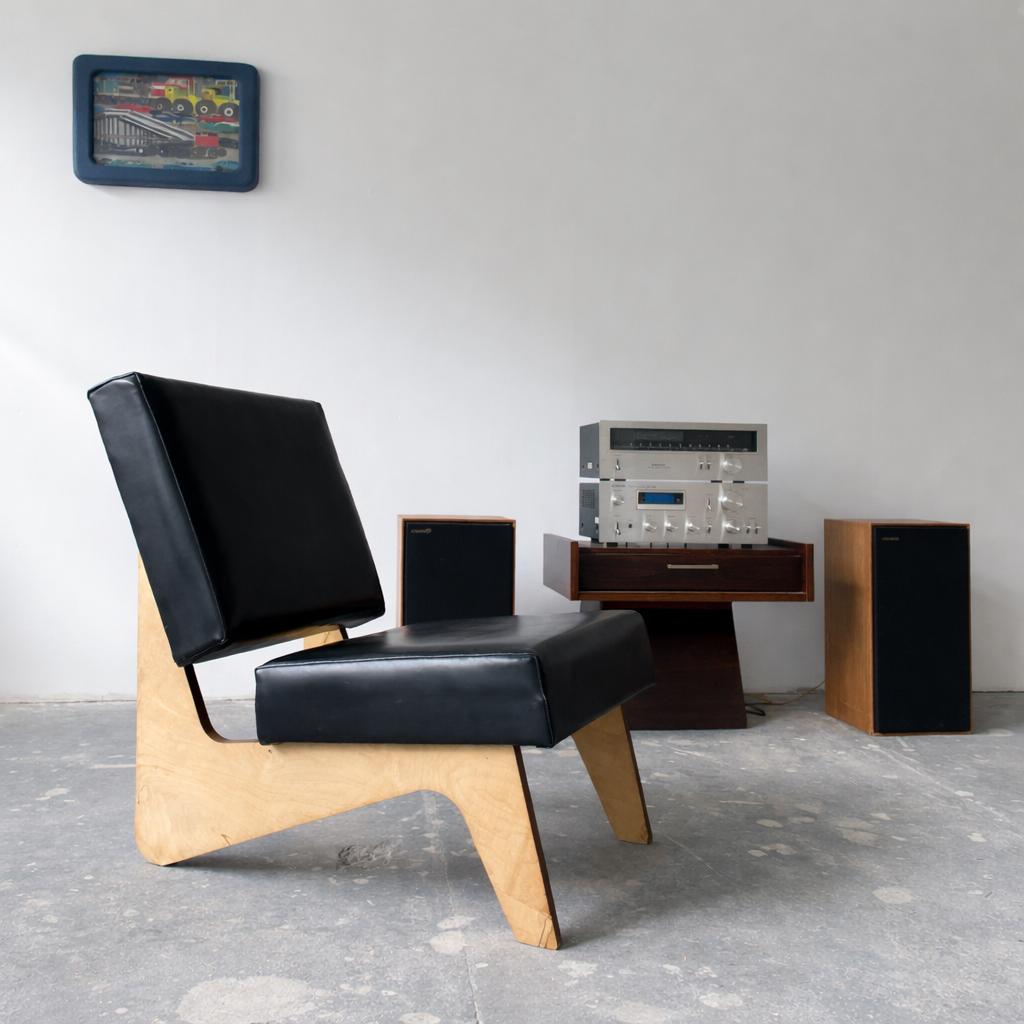 FB03 fauteuil van Cees Braakman, Huis en Inrichting, Leer, Gebruikt, Mid century, Minder dan 75 cm