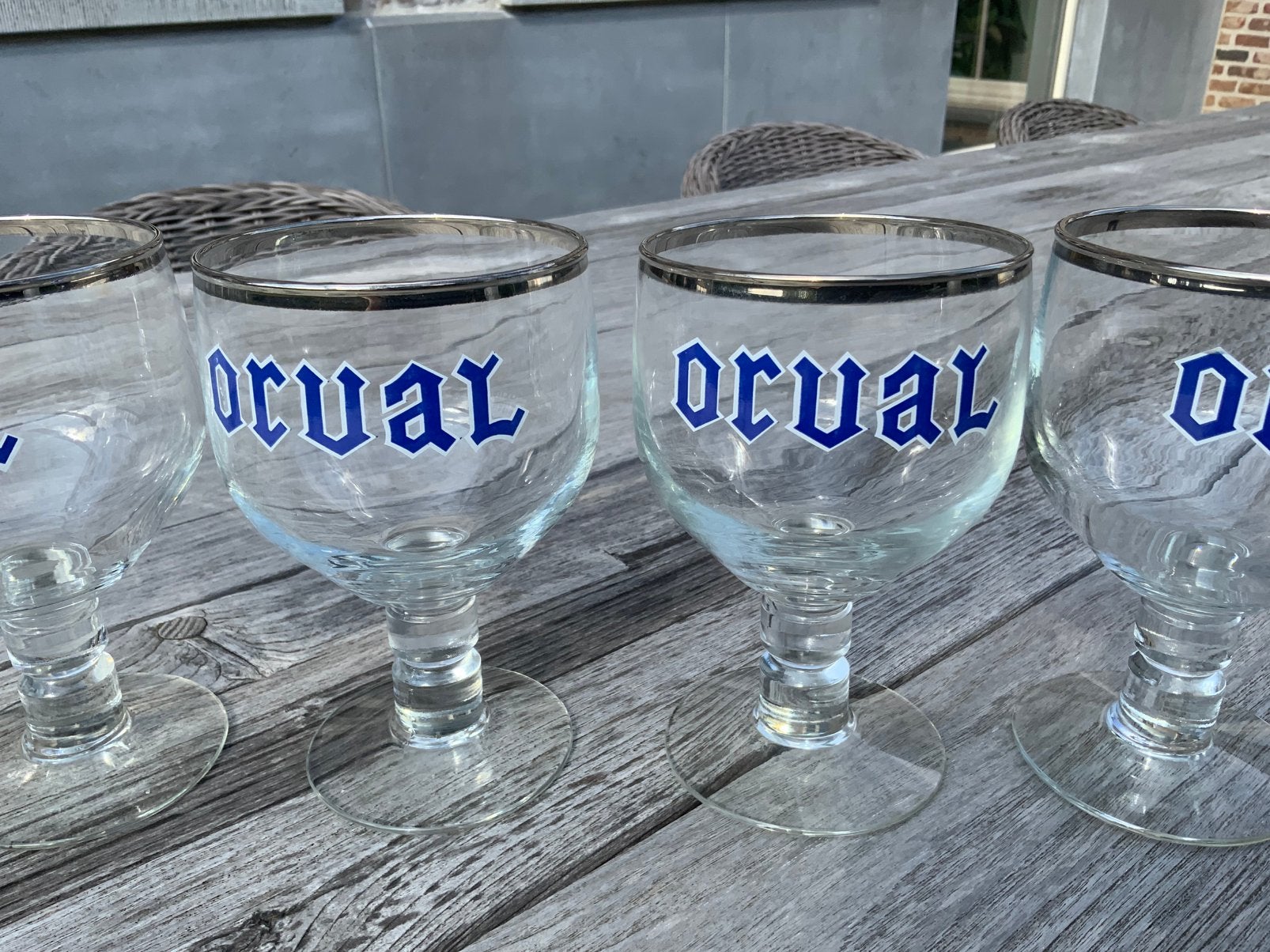 Set of 5 Vintage Orval Benjamin Beer Glasses 1970s, Verzamelen, Ophalen of Verzenden, Zo goed als nieuw