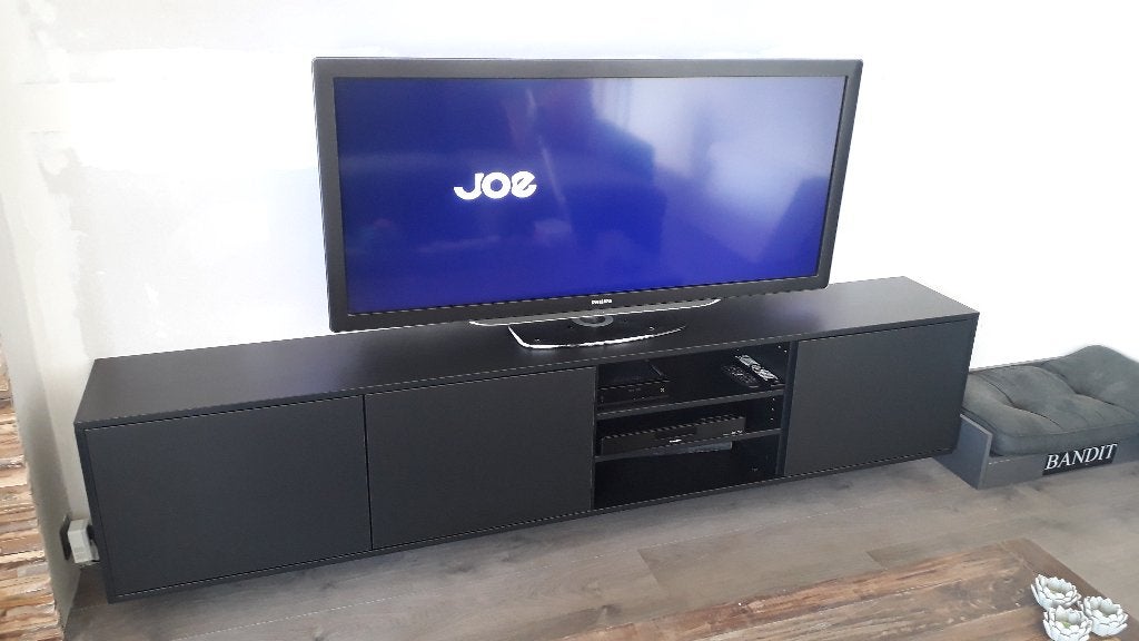 TV meubel - mat zwart, 25 à 50 cm, 200 cm ou plus, Moins de 100 cm, Enlèvement