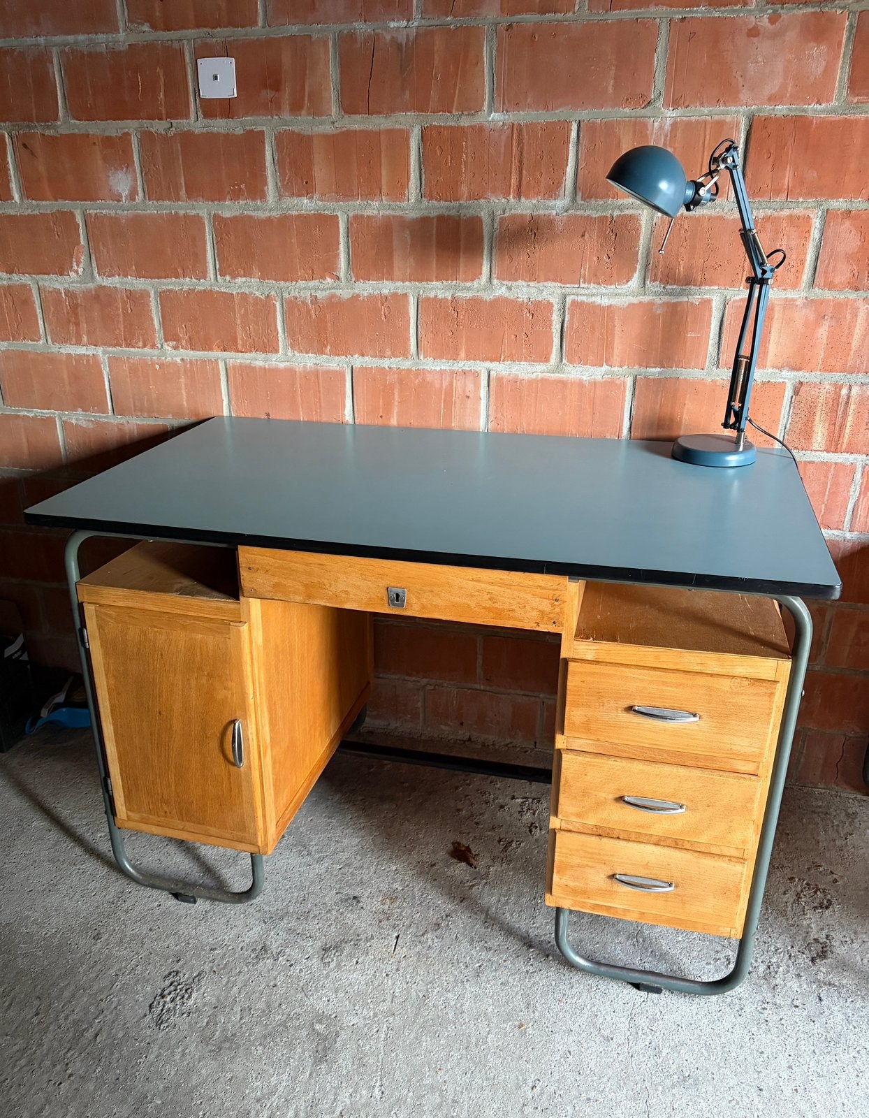 1960’s Iconisch OBUMEX bureau / Eli Ostyn, Maison & Meubles, Moderne, Enlèvement, Comme neuf