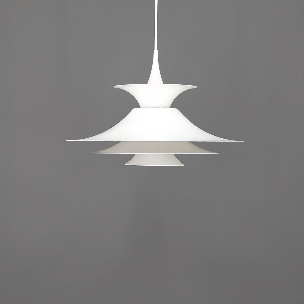 Fog & Mørup Radius vintage hanglamp wit Ø48 cm, Huis en Inrichting, Kunststof, Mid century modern, Zo goed als nieuw, E27 (groot)