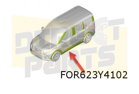 Ford Transit Courier (1/24-) stootlijst voorportier Rechts O, Autos : Pièces & Accessoires, Neuf, -, -, Ford