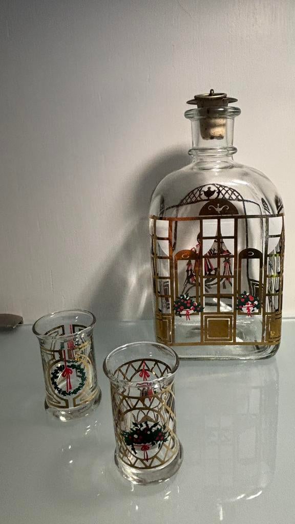 Holmegaard (1986) fles +2 glaasjes, Verzamelen, Ophalen, Zo goed als nieuw