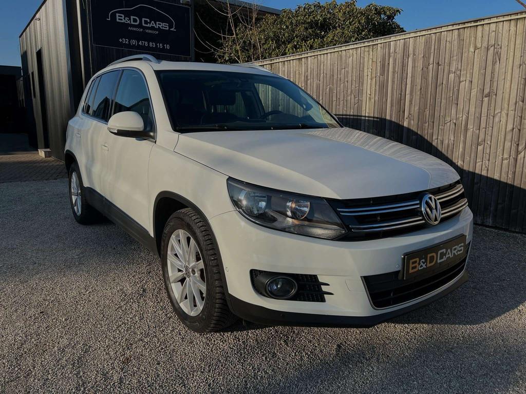 Volkswagen Tiguan 2.0 CR TDi Sport LEDER/ZETELVERW/PANORAMAD, Auto's, Euro 5, Gebruikt, Zwart, 4 cilinders