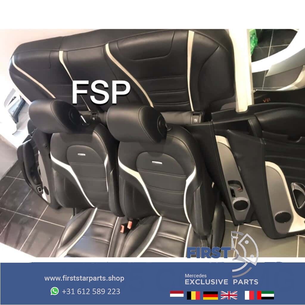 C63 AMG stoelen leer Mercedes C Klasse 2019 interieur 63 Edi, Gebruikt, -, Ophalen of Verzenden, -