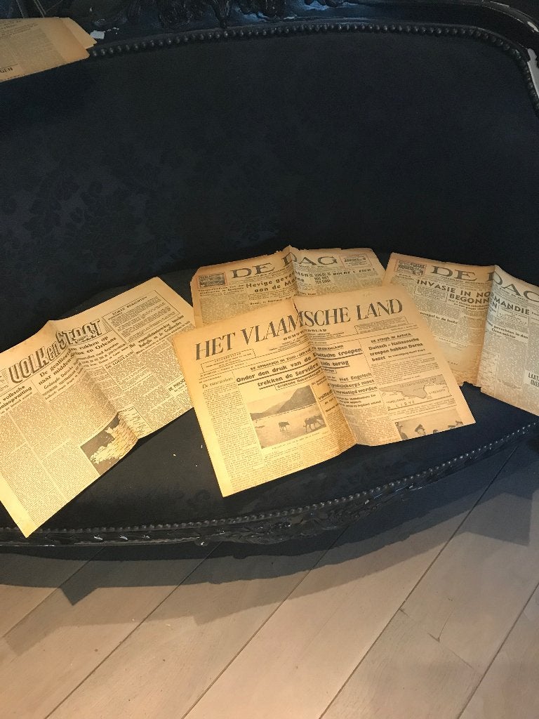 6 diverse oorlogskranten, Verzamelen, Ophalen of Verzenden