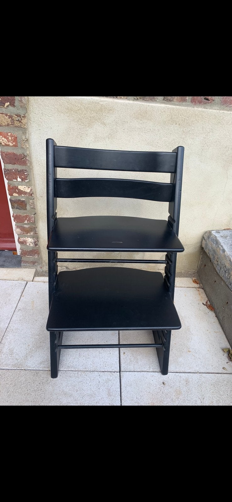 Stokke Tripp Trapp kinderstoel. Zwart., Enlèvement ou Envoi, Comme neuf