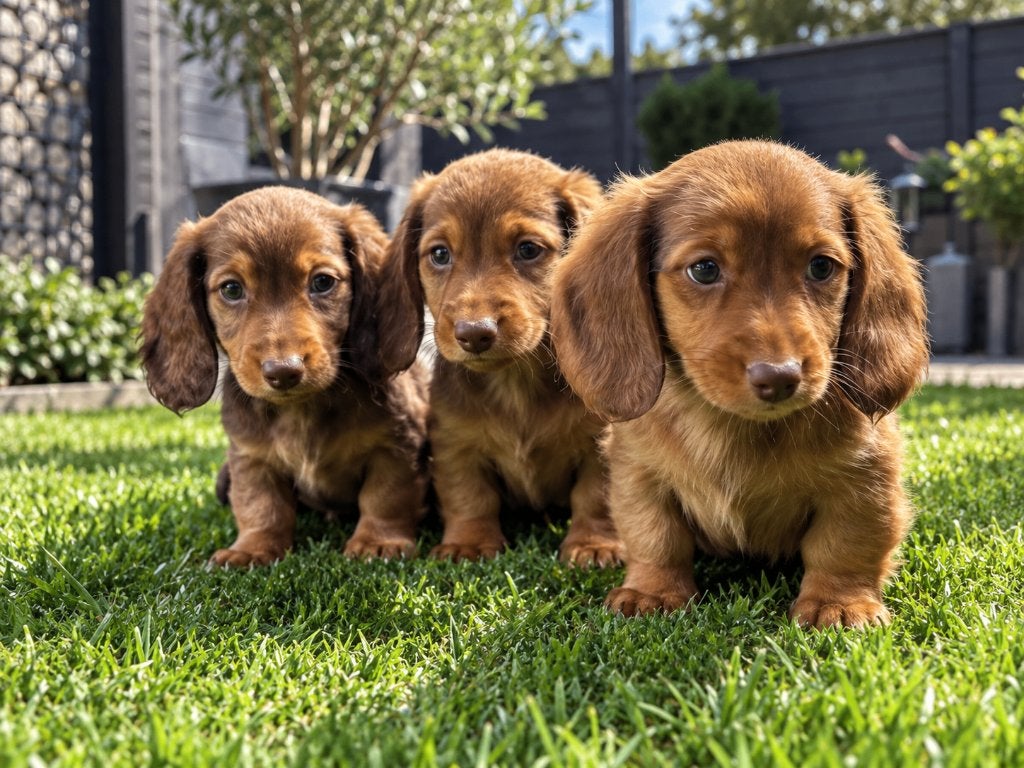 Dwergteckel langhaar teckel lang harige dachshund, Animaux & Accessoires, Maladie de Carré (chiens), 8 à 15 semaines, Poils longs