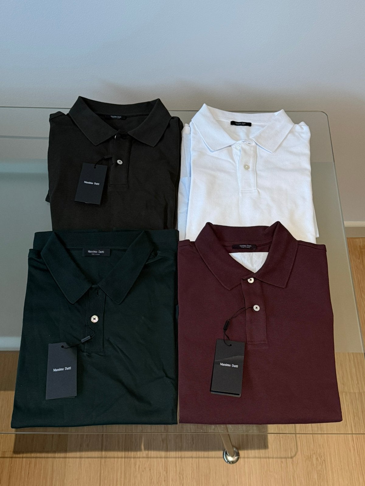 Lot de 4 polos Massimo Dutti taille L, NEUFS, Enlèvement ou Envoi, Neuf, Taille 52/54 (L)