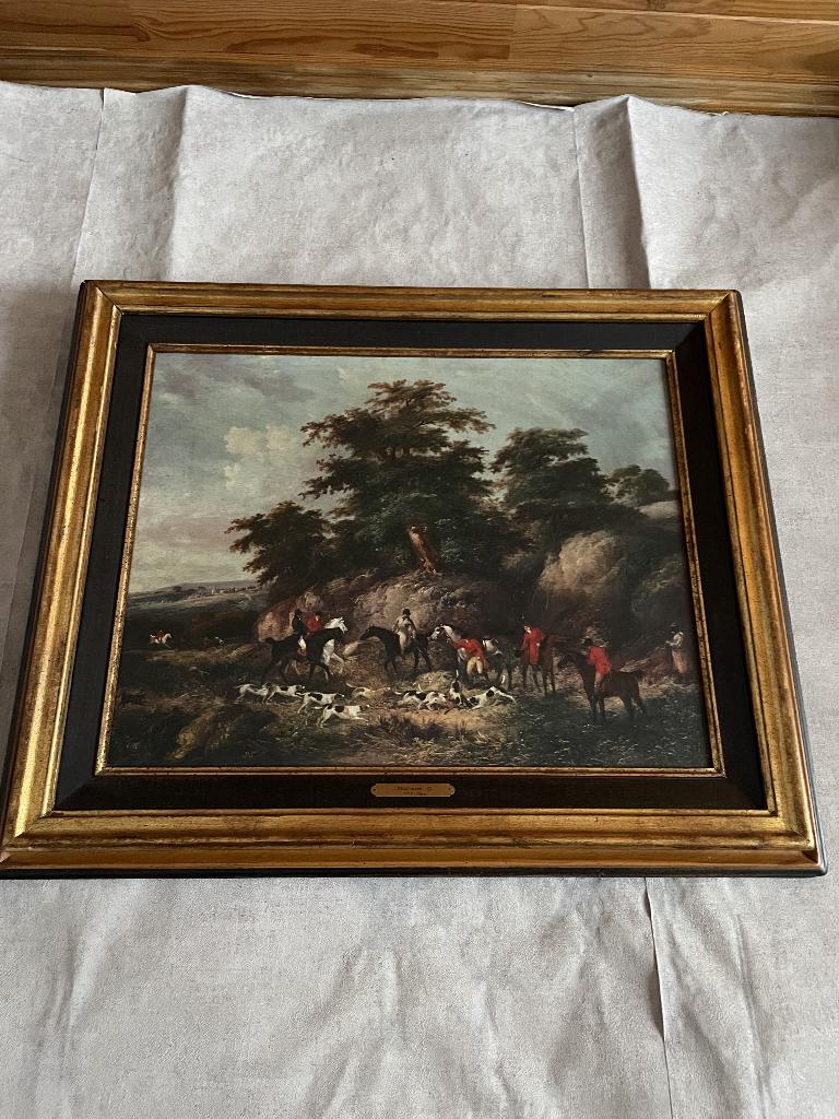 Paardenjacht schilderij, Huis en Inrichting, Woonaccessoires | Schilderijen, Tekeningen en Foto's, Ophalen, 50 tot 75 cm, 50 tot 75 cm