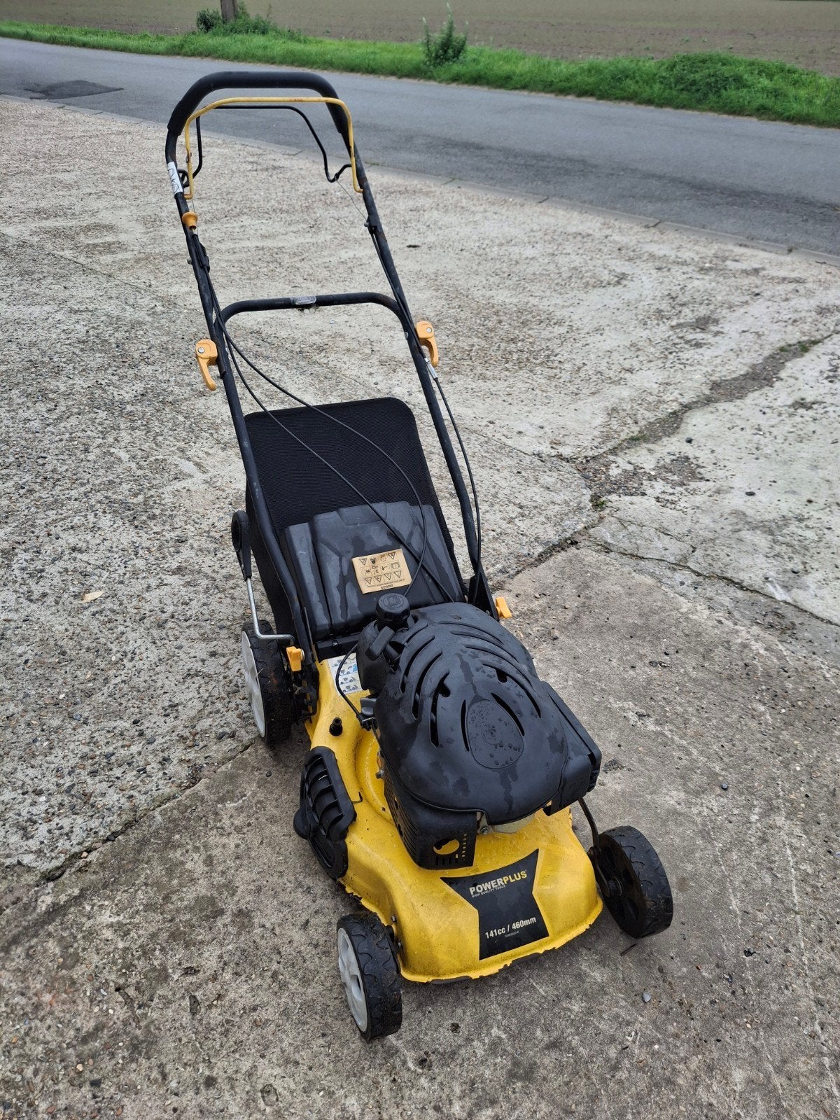 grasmaaier powerplus, Ophalen