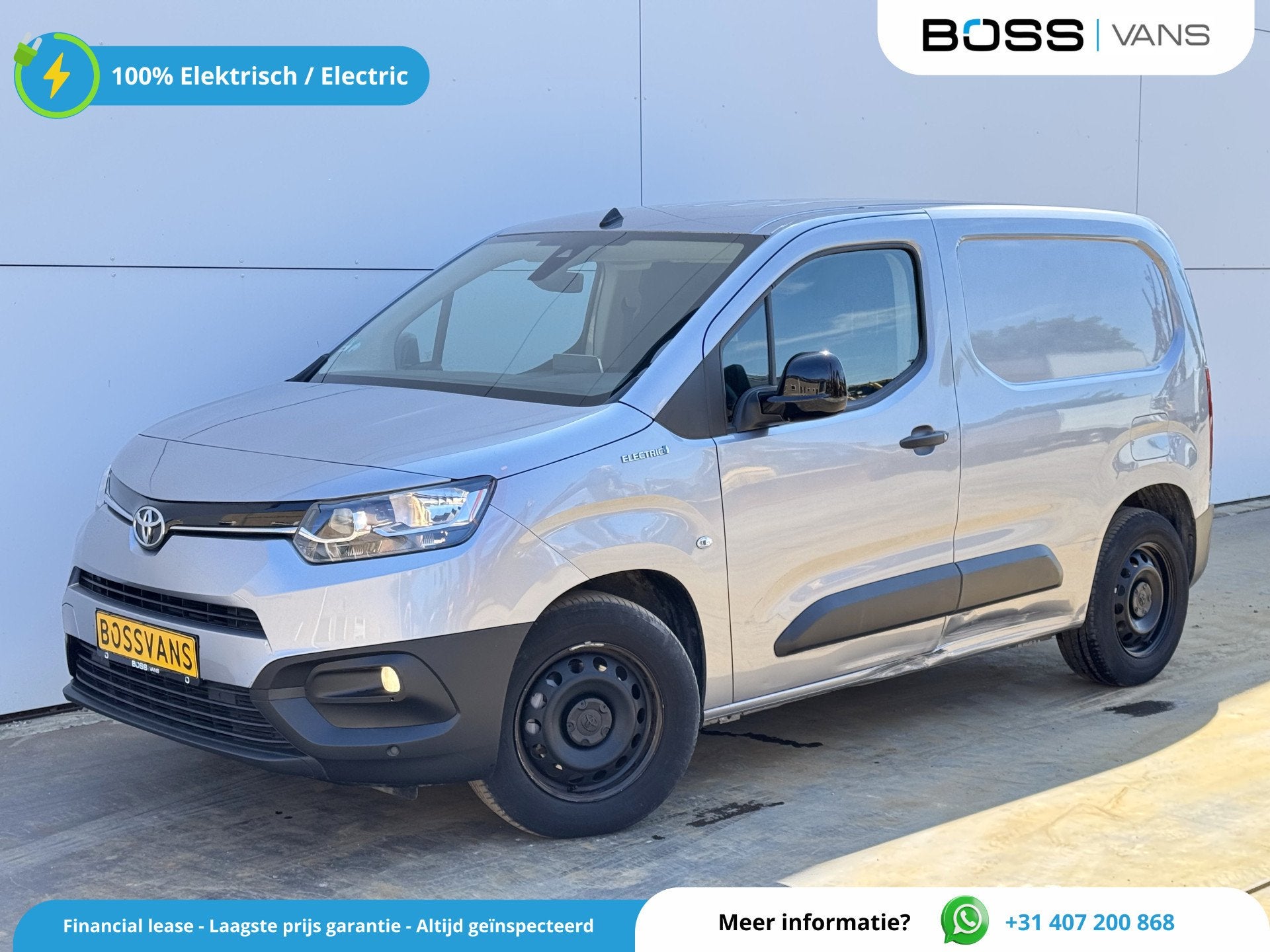 Toyota PROACE CITY Electric Comfort 50 kWh L1 Snelladen Clim, Auto's, 4 deurs, Stof, Gebruikt, Zwart