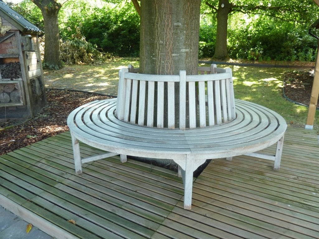 Boombank Alfa teak, Tuin en Terras, Ophalen, Gebruikt, Teakhout