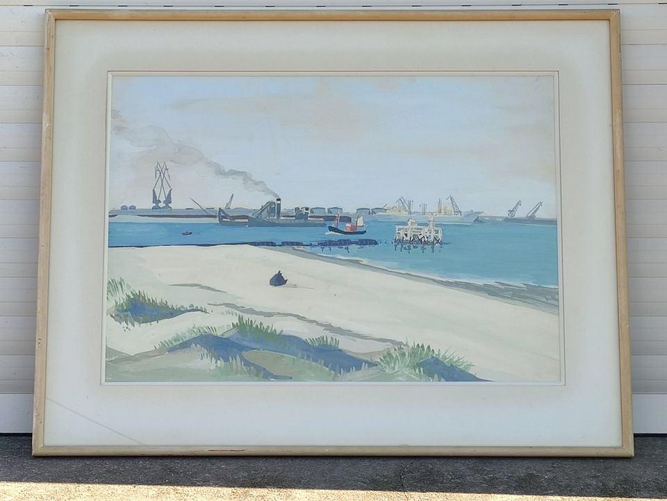 gouache marine, Antiquités & Art, Art | Peinture | Classique, Enlèvement ou Envoi
