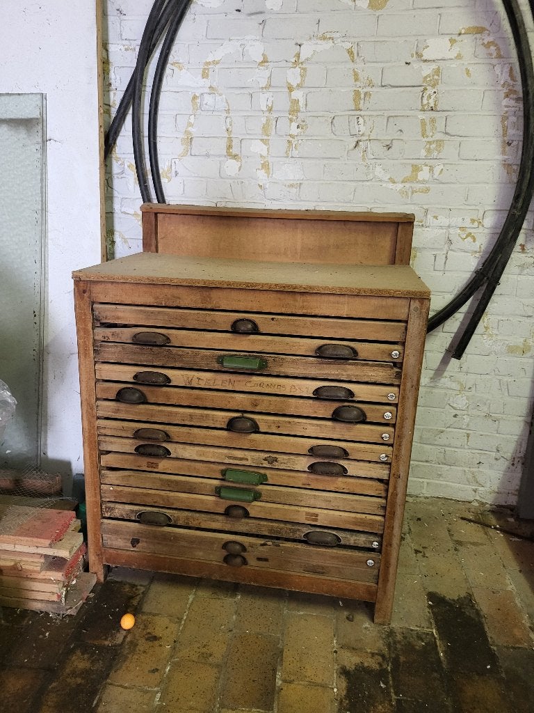 Letterkast vintage, Antiek en Kunst, Ophalen