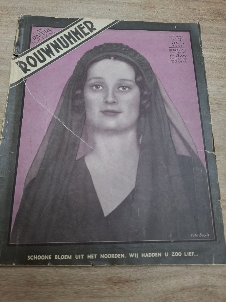 rouwnummer Koningin Astrid 1935, Enlèvement, Utilisé, Magazine ou livre