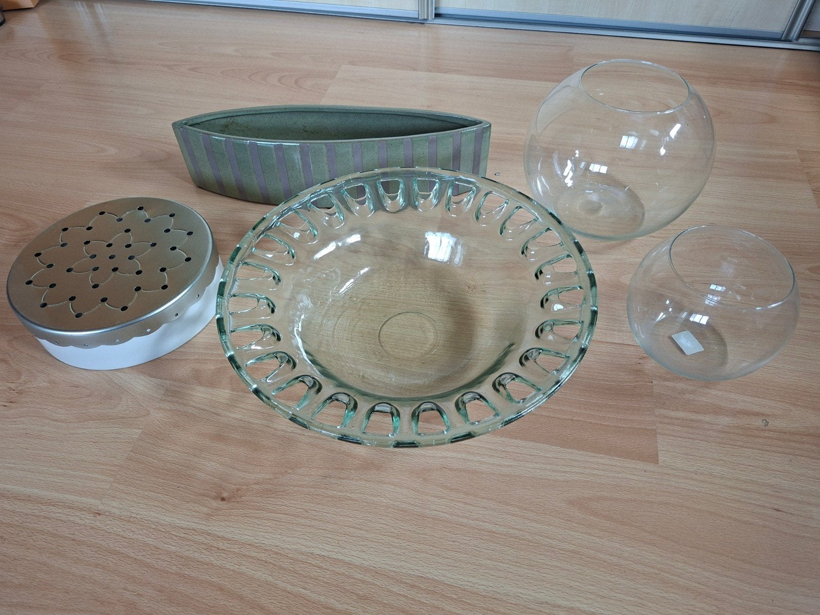 Schalen en kommen voor bloemschikken, Ophalen, Schaal, Rond, Glas