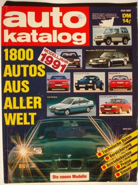 Auto Motor und Sport Autokatalog Modelljahr 1991 1800 Autos, Livres, Envoi, Utilisé, Général