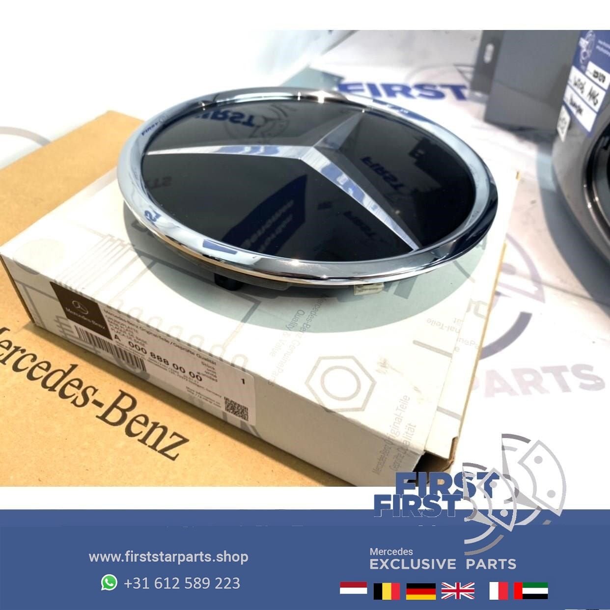 A0008880000 Mercedes AMG STER LOGO GLAS W176 W205 W117 W213, Utilisé, -, -, Enlèvement ou Envoi