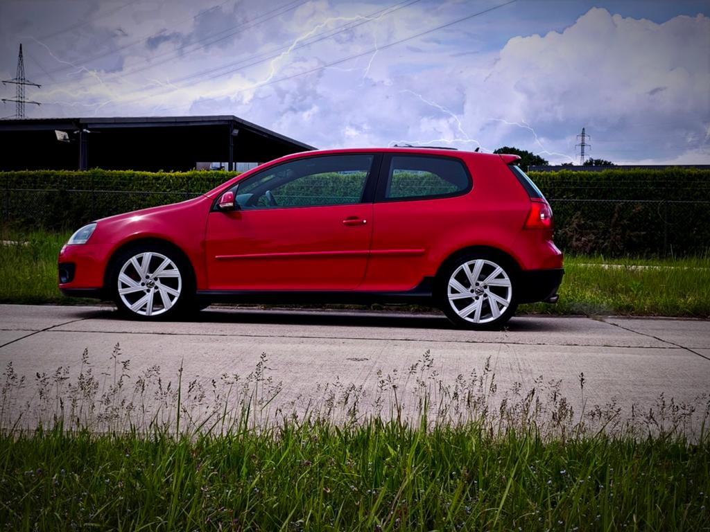 Volkswagen Golf 5 GTI Interlagos interior tornado Red, Auto's, Stof, Zwart, Bedrijf, Handgeschakeld