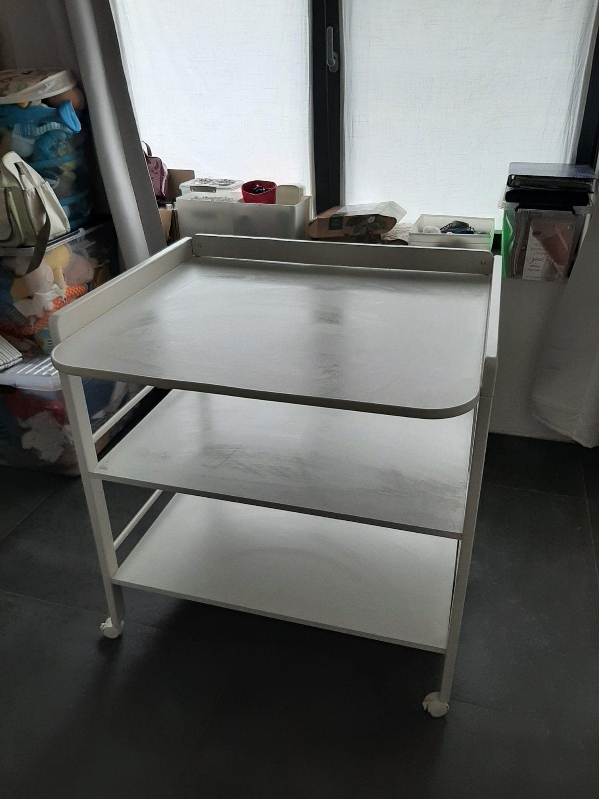 Luiertafel Geuther Clarissa  / commode op wielen – wit, Ophalen, Wit
