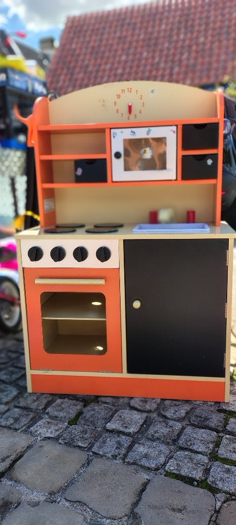 Speelgoedkeukentje, Enfants & Bébés, Jouets | Jouer aux cuisines, Enlèvement, Utilisé, Bois, Jouer à la cuisine