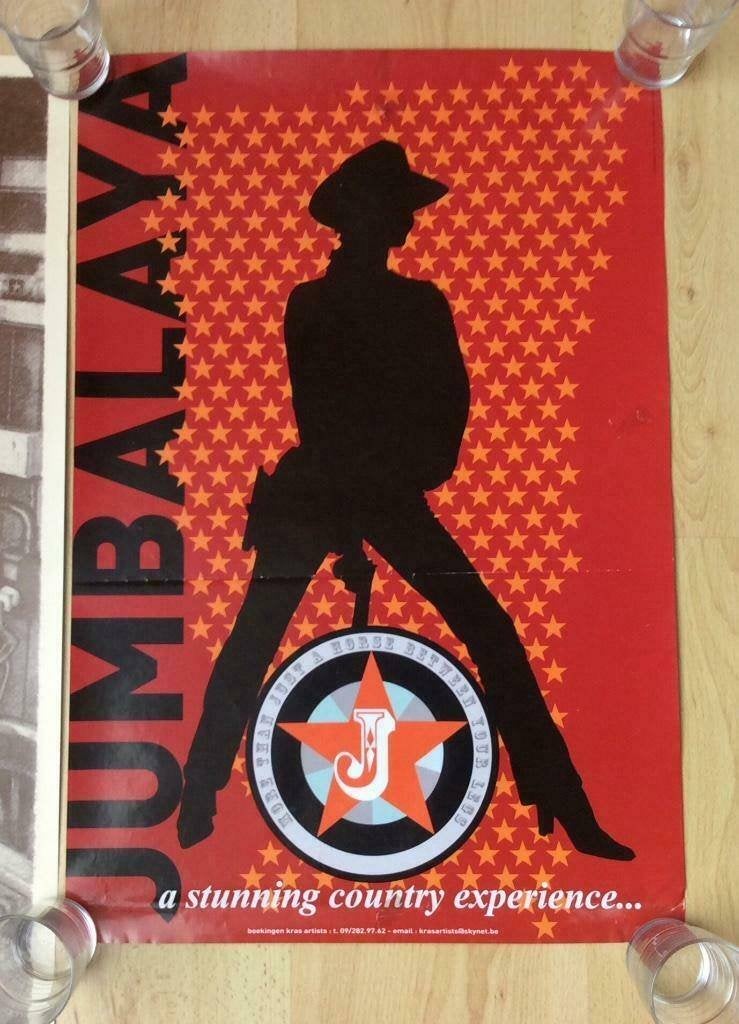 2 posters theater/cultuur: Fred Delfgaauw/ Jumbalaya, Collections, Posters & Affiches, Enlèvement ou Envoi, Utilisé