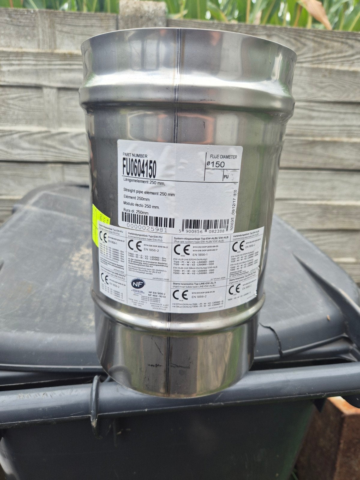 Inox schouwbuis, Doe-het-zelf en Bouw, Ophalen, Nieuw