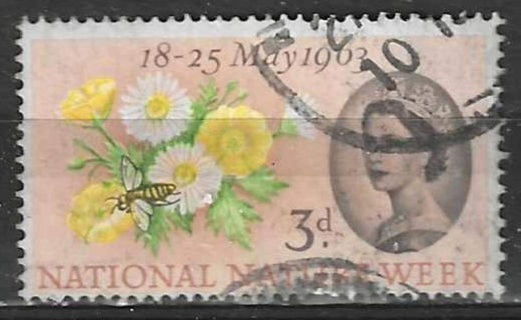 Grande-Bretagne 1963 - Yvert 373 - Nature Week (ST), Envoi, Affranchi
