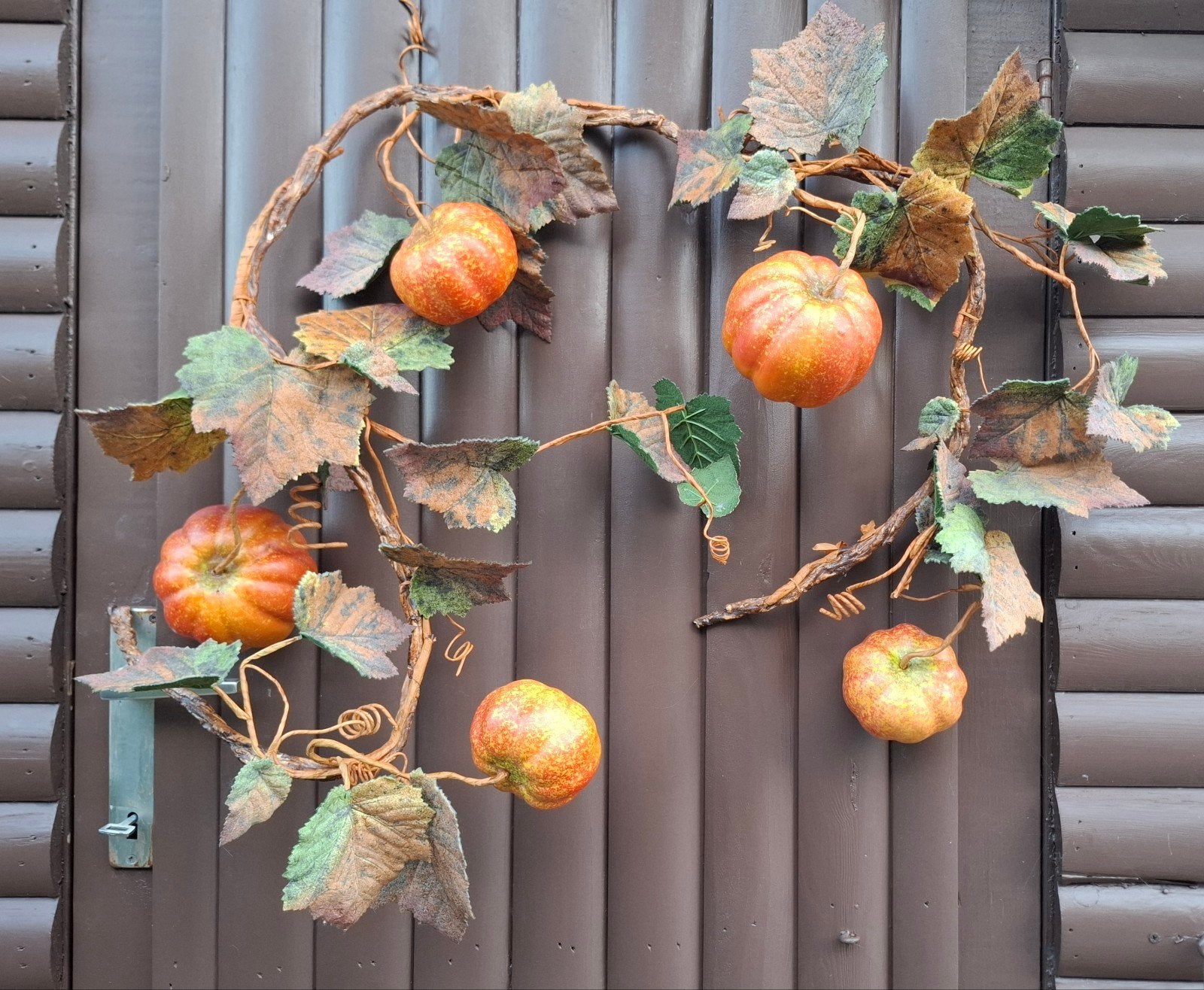Pompoendecoratie / Herfstkrans / Halloweendecoratie, Maison & Meubles, Décoration murale, Comme neuf, Enlèvement, Plastique