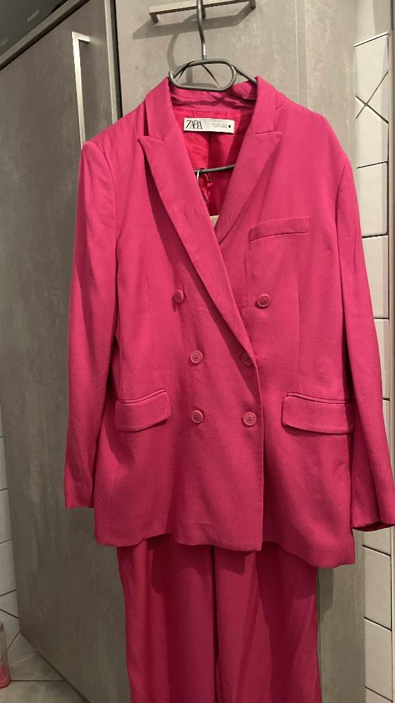 BLAZER PANTALON rose fuchsia ZARA S/M, Enlèvement ou Envoi, Rose, Comme neuf, Zara