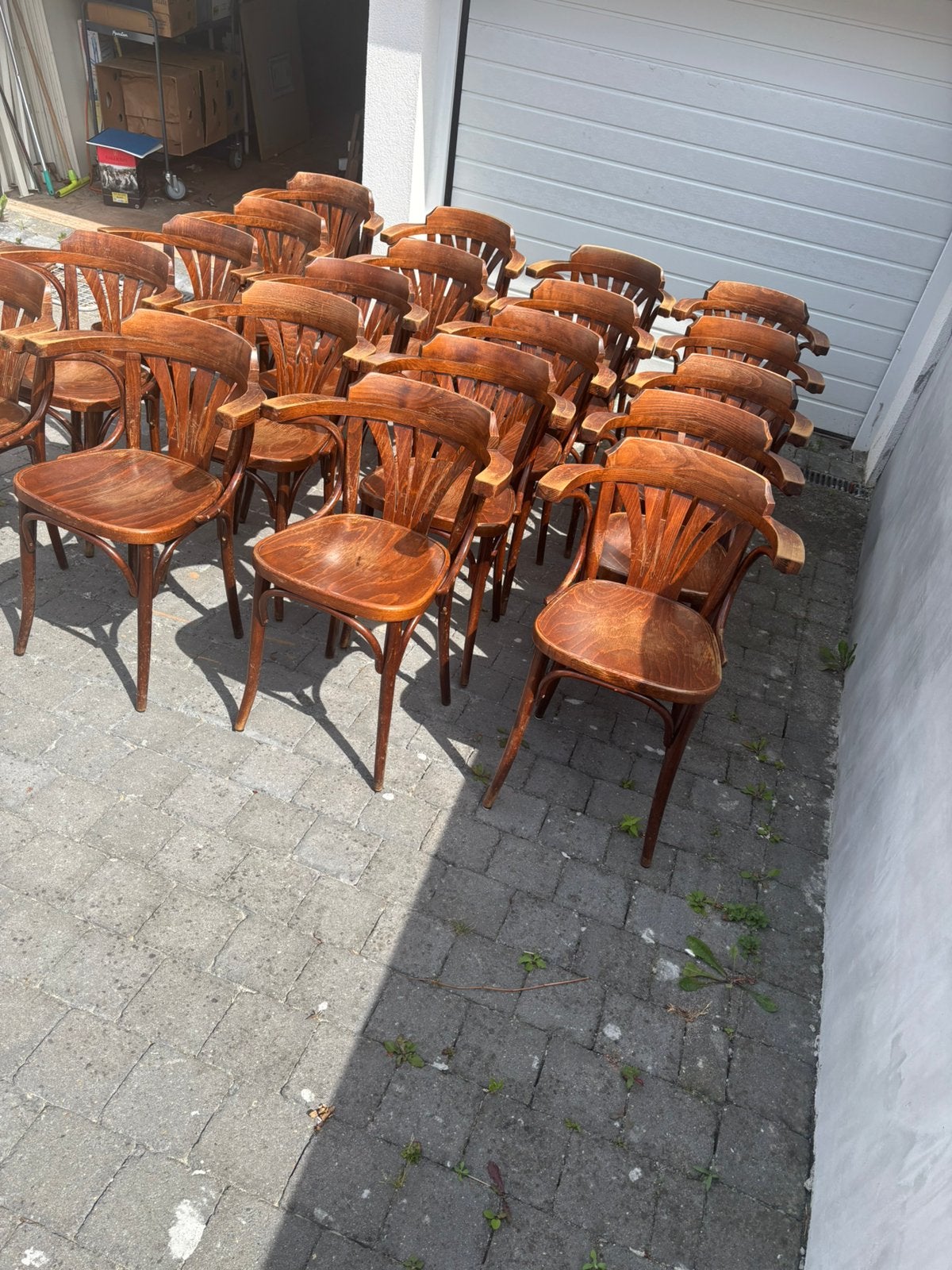 Lot de chaises en bois, Thonnet, Brun, Enlèvement, Bois