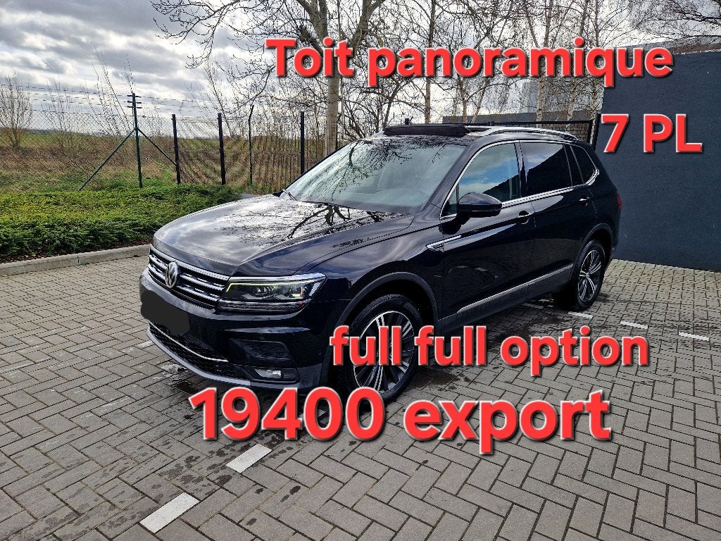 Tiguan 7 Place toit panoramique full option, Auto's, 1998 cc, Zwart, Leder, Diesel