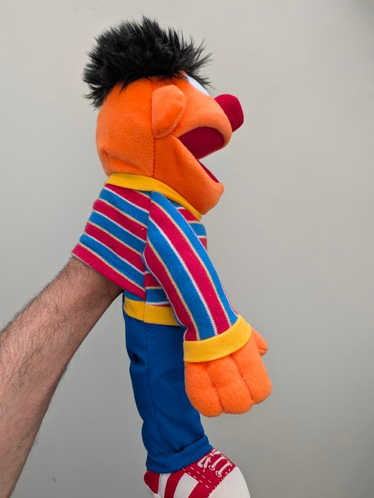 Bert & Ernie knuffel, handpop, Kinderen en Baby's, Speelgoed | Knuffels en Pluche, Ophalen
