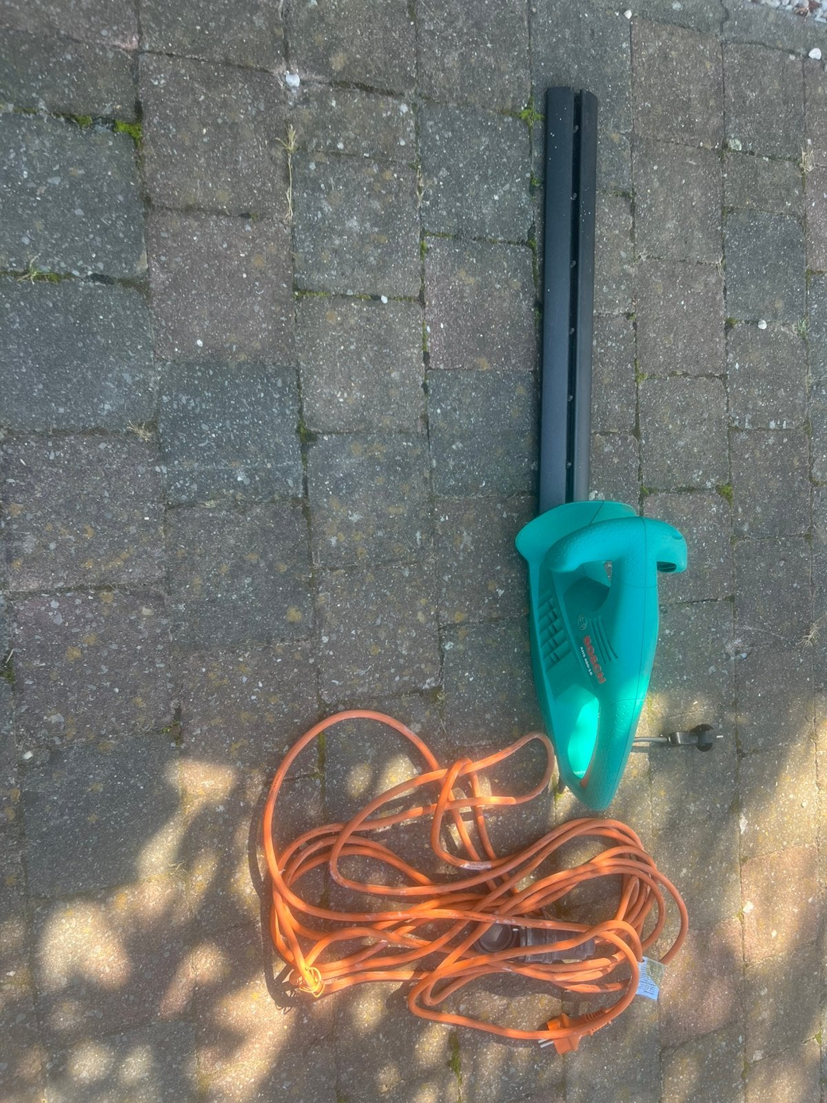 Bosch AHS 480-16 Elektro-Heckenschere  met verleng kabe, Ophalen of Verzenden, Zo goed als nieuw