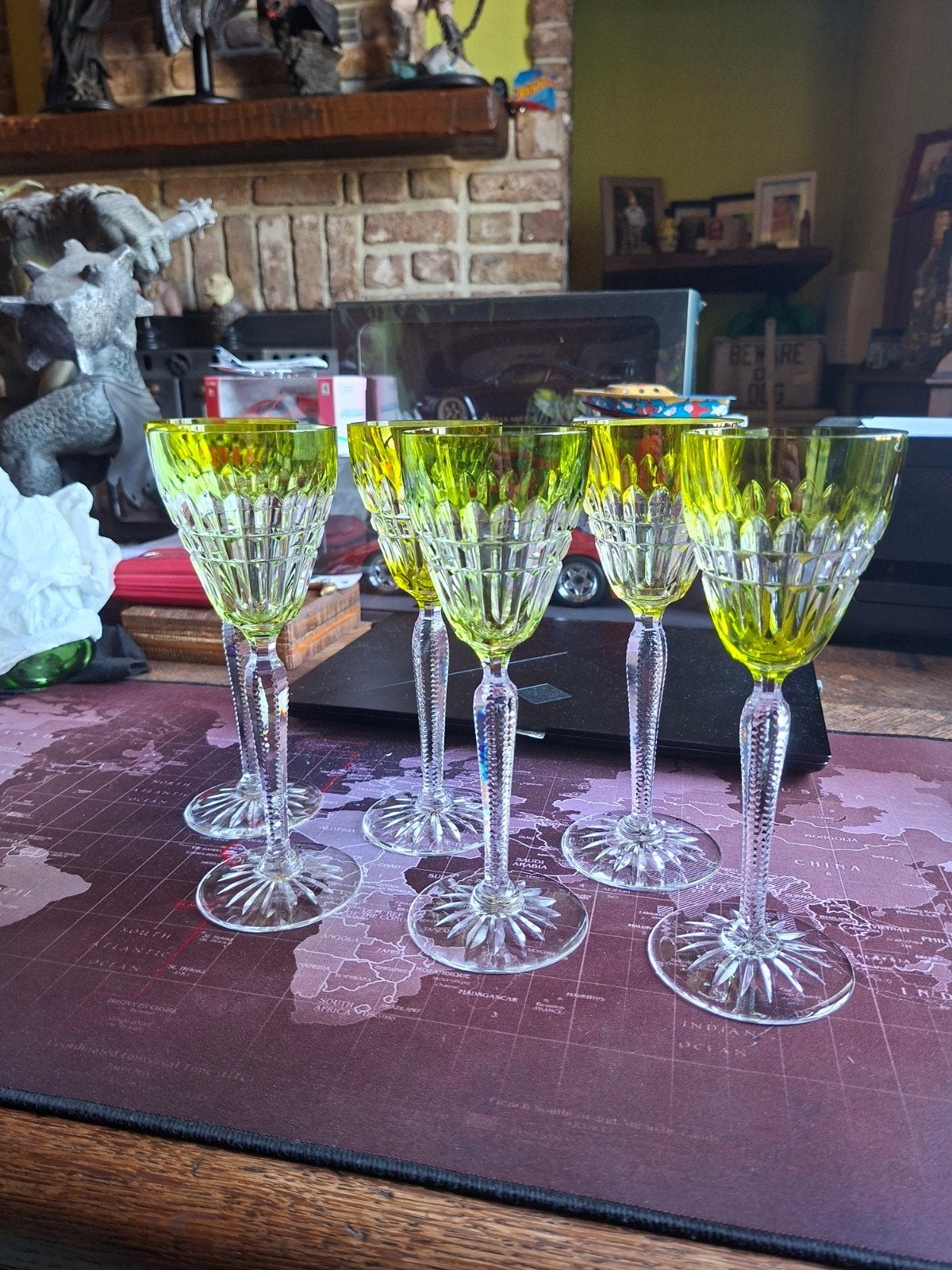 Chartreuse glazen van kristal, Verzamelen, Glas en Drinkglazen, Ophalen of Verzenden