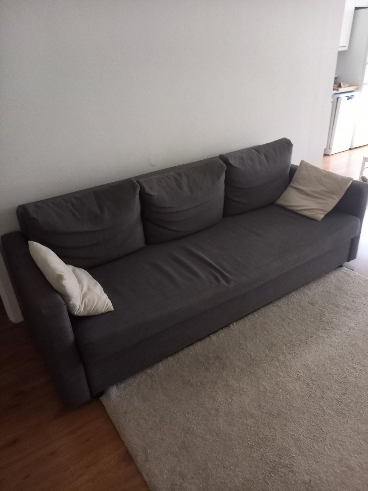 Friheten slaapbank, Maison & Meubles, 100 cm, Gris, Enlèvement, Utilisé
