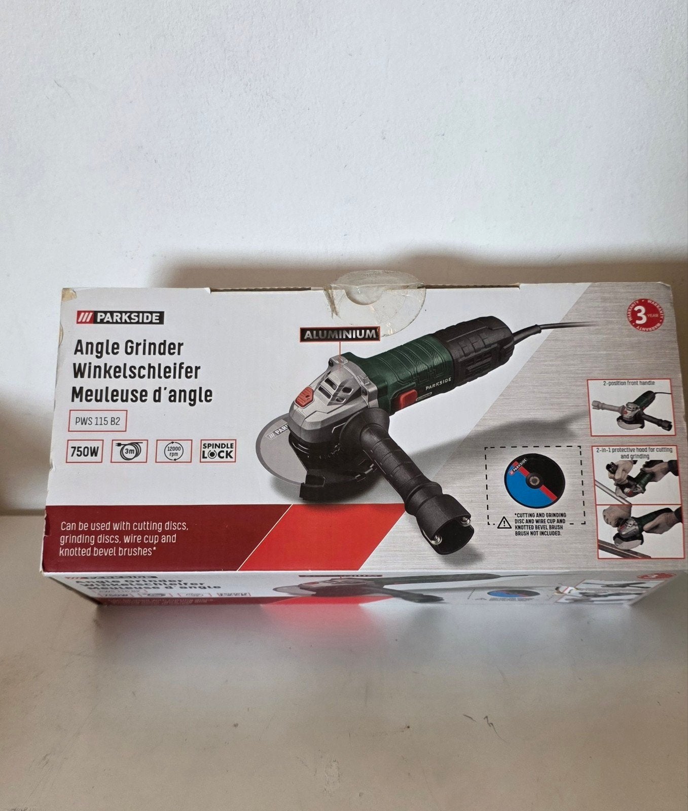 Nieuwe Parkside Grinder, Ophalen, Nieuw, 700 tot 1000 watt, Haakse handslijpmachine