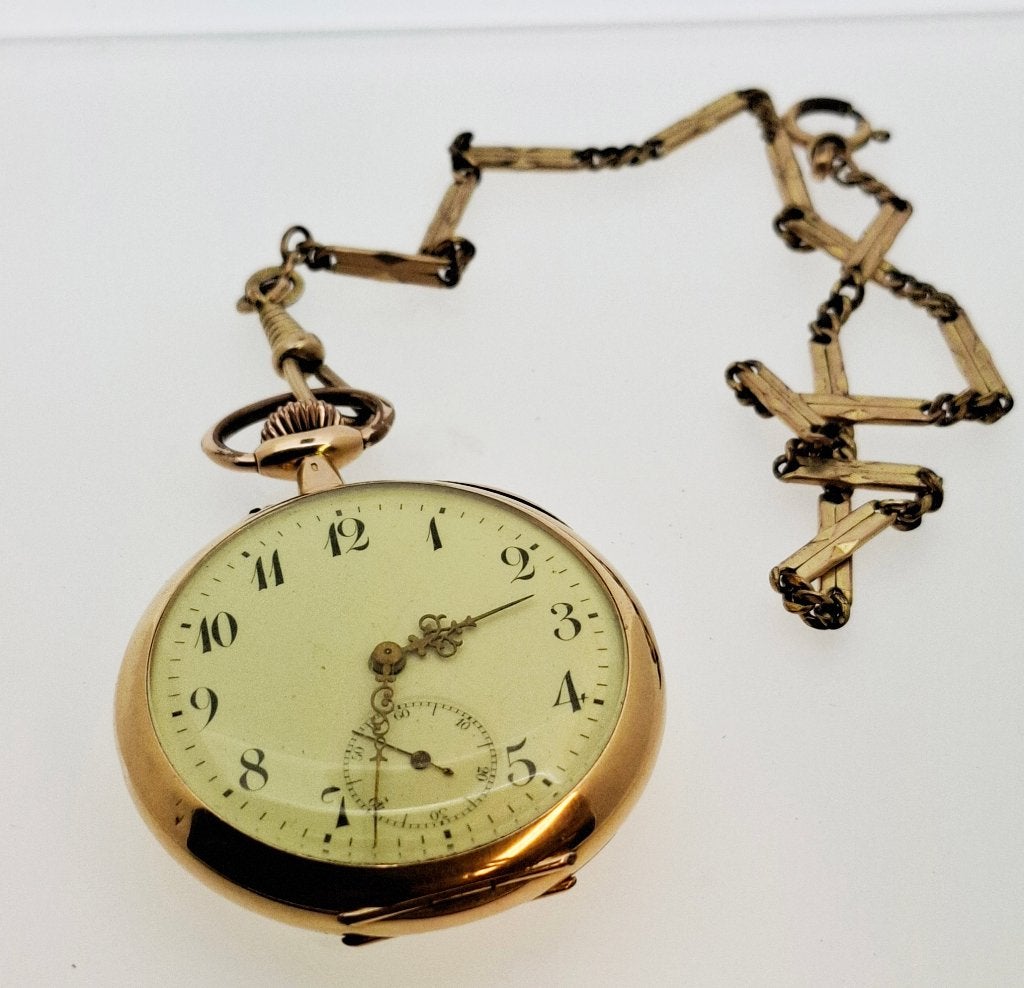 Antiek gouden horloge, Ophalen, Goud, Zakhorloge