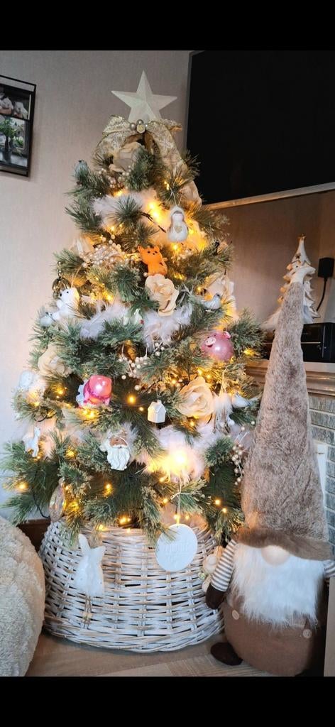 Sapin de Noël 120 cm, Maison & Meubles, Vert, Intérieur, Comme neuf, Enlèvement