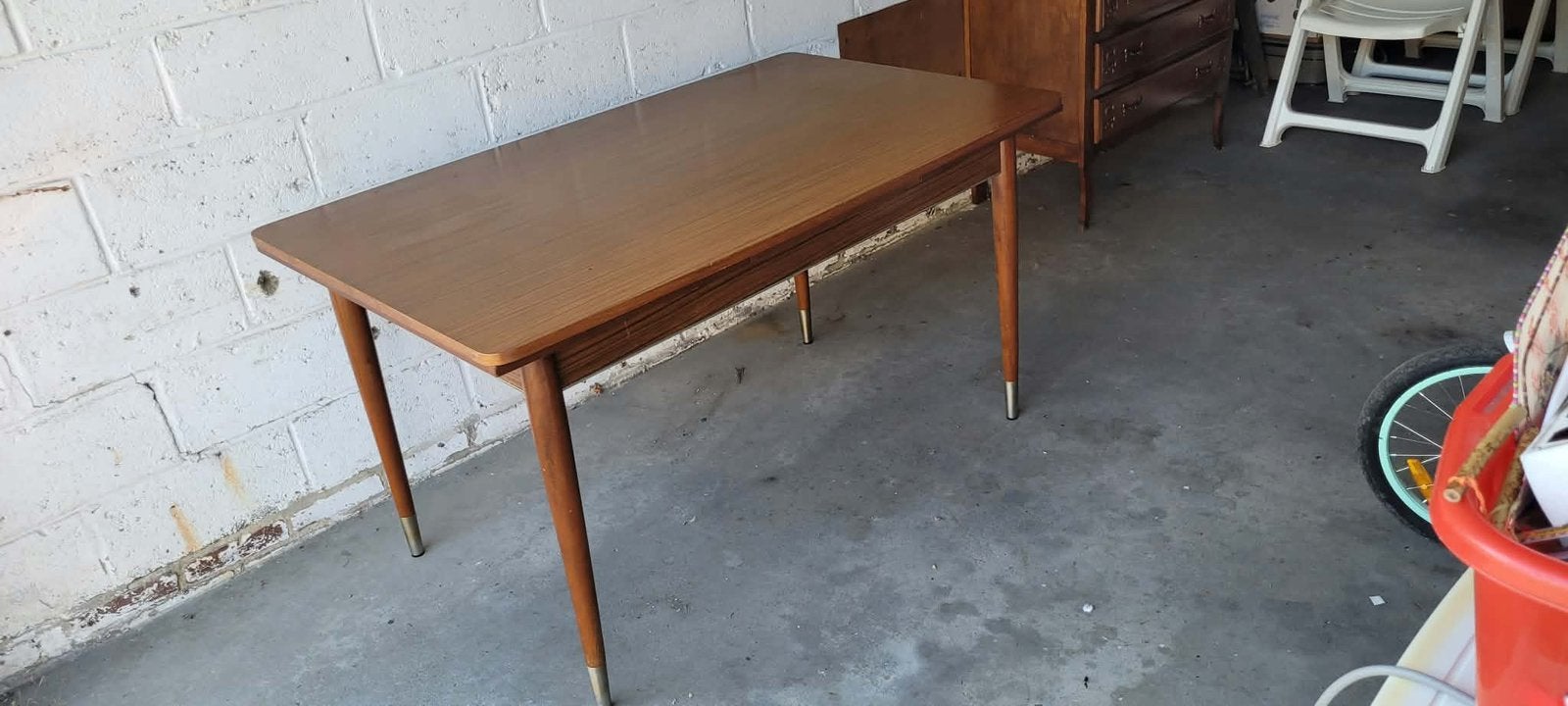 Table vintage avec allonge, Enlèvement