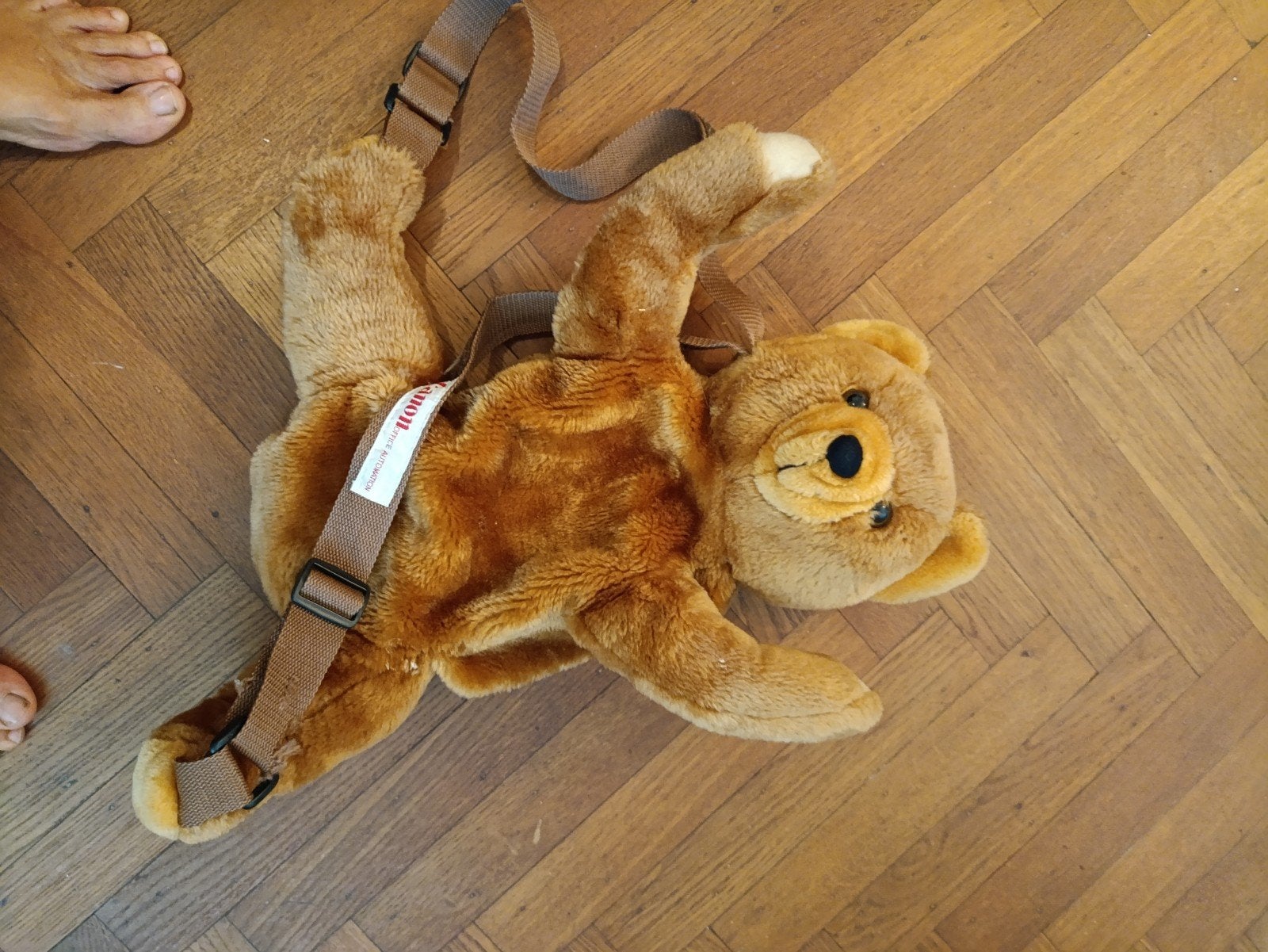 Kinder rugzak teddy, Ophalen
