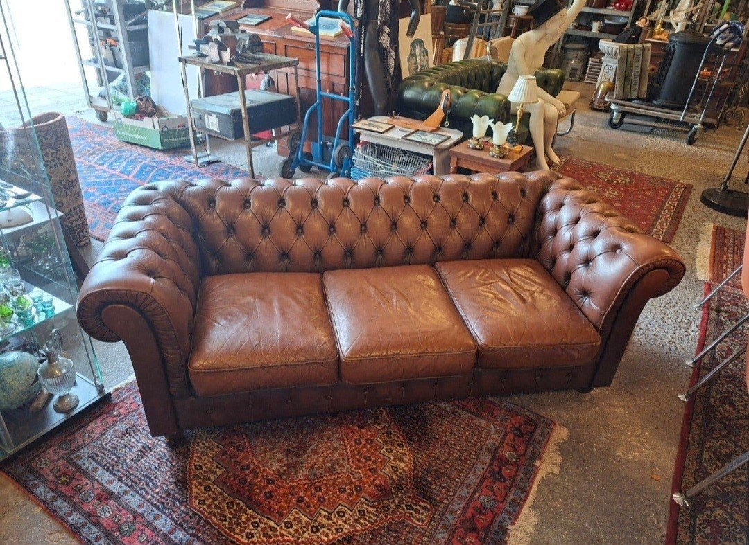 chesterfield, Ophalen, Gebruikt, 150 tot 200 cm, Driepersoons