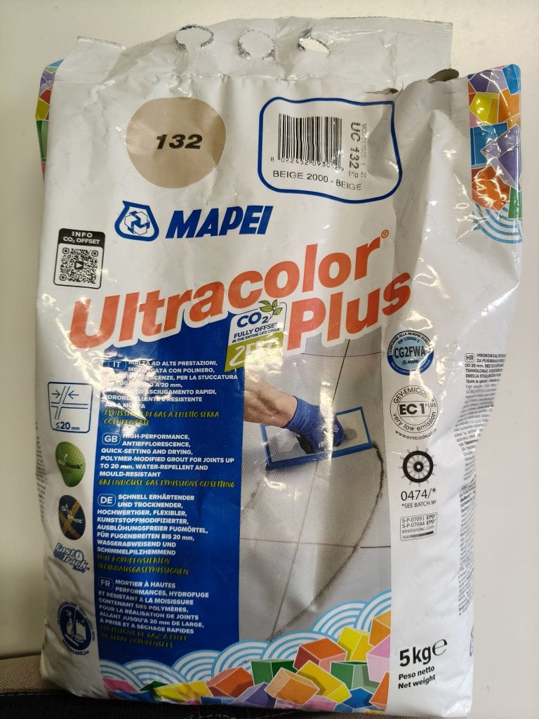 Coulis Mapei Ultra Color Plus - couleur 132 (beige) - 4 kg, Bricolage & Construction, Plinthes & Finitions, Enlèvement, Utilisé
