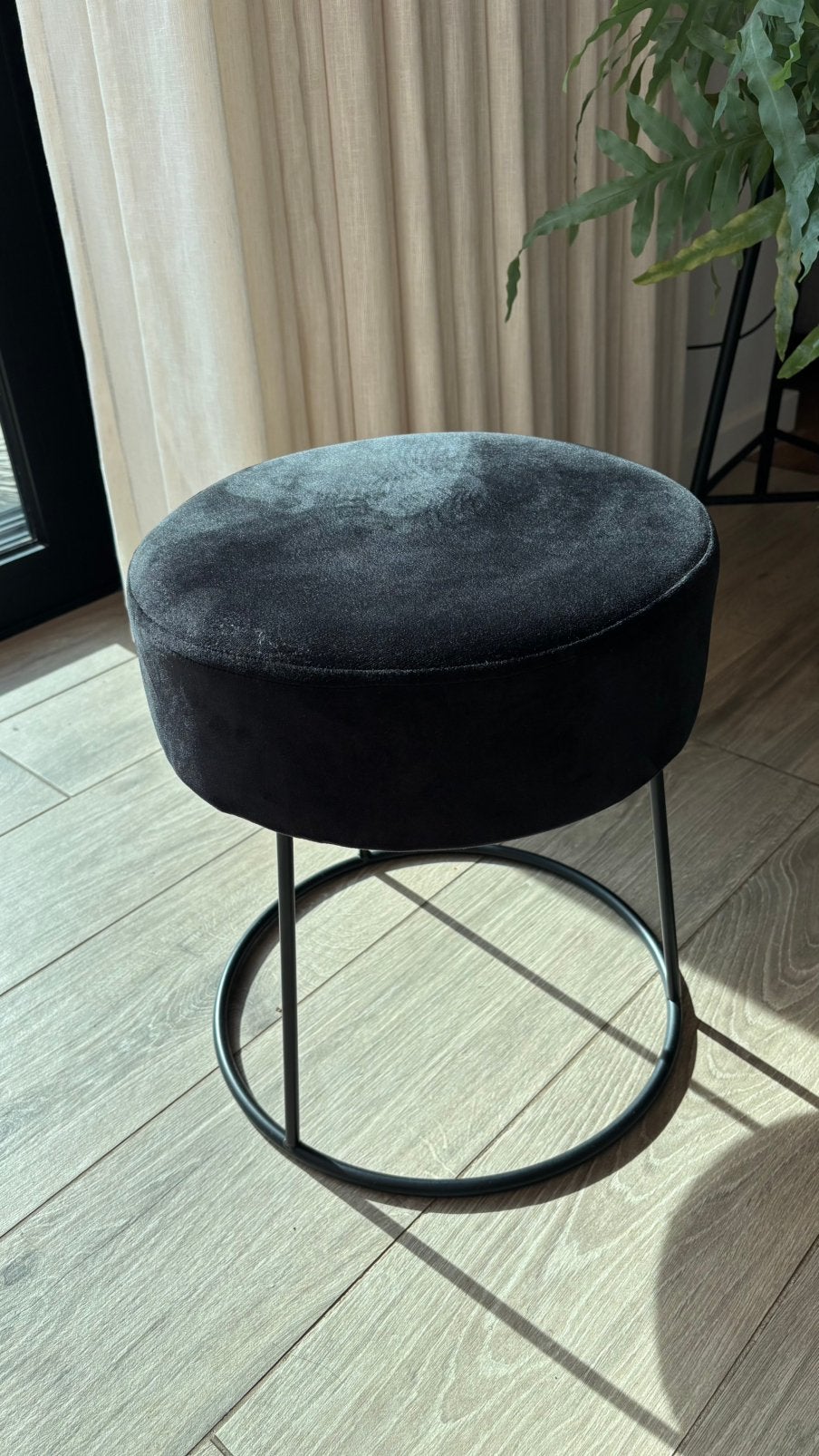 Zwart krukje, Huis en Inrichting, Ophalen, Gebruikt, Minder dan 50 cm