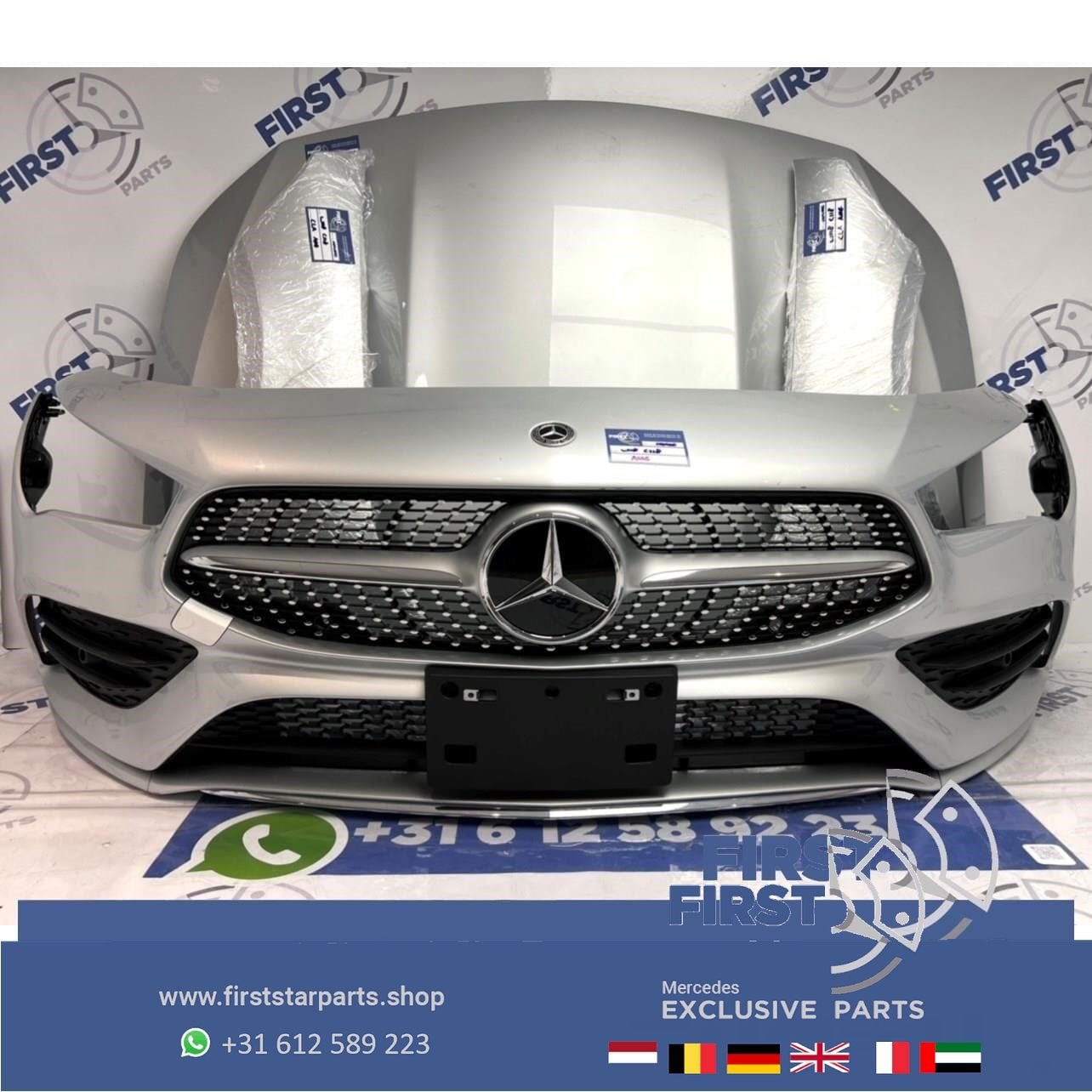 W118 C118 CLA AMG LINE VOORKOP ZILVERGRIJS origineel Mercede, Utilisé, -, Avant, -