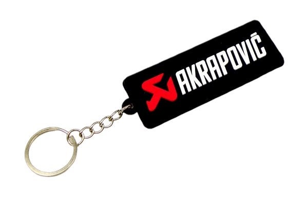 Akrapovic rubberen sleutelhanger - 80 x 30 mm, Verzamelen, Sleutelhangers, Ophalen of Verzenden, Nieuw, Merk