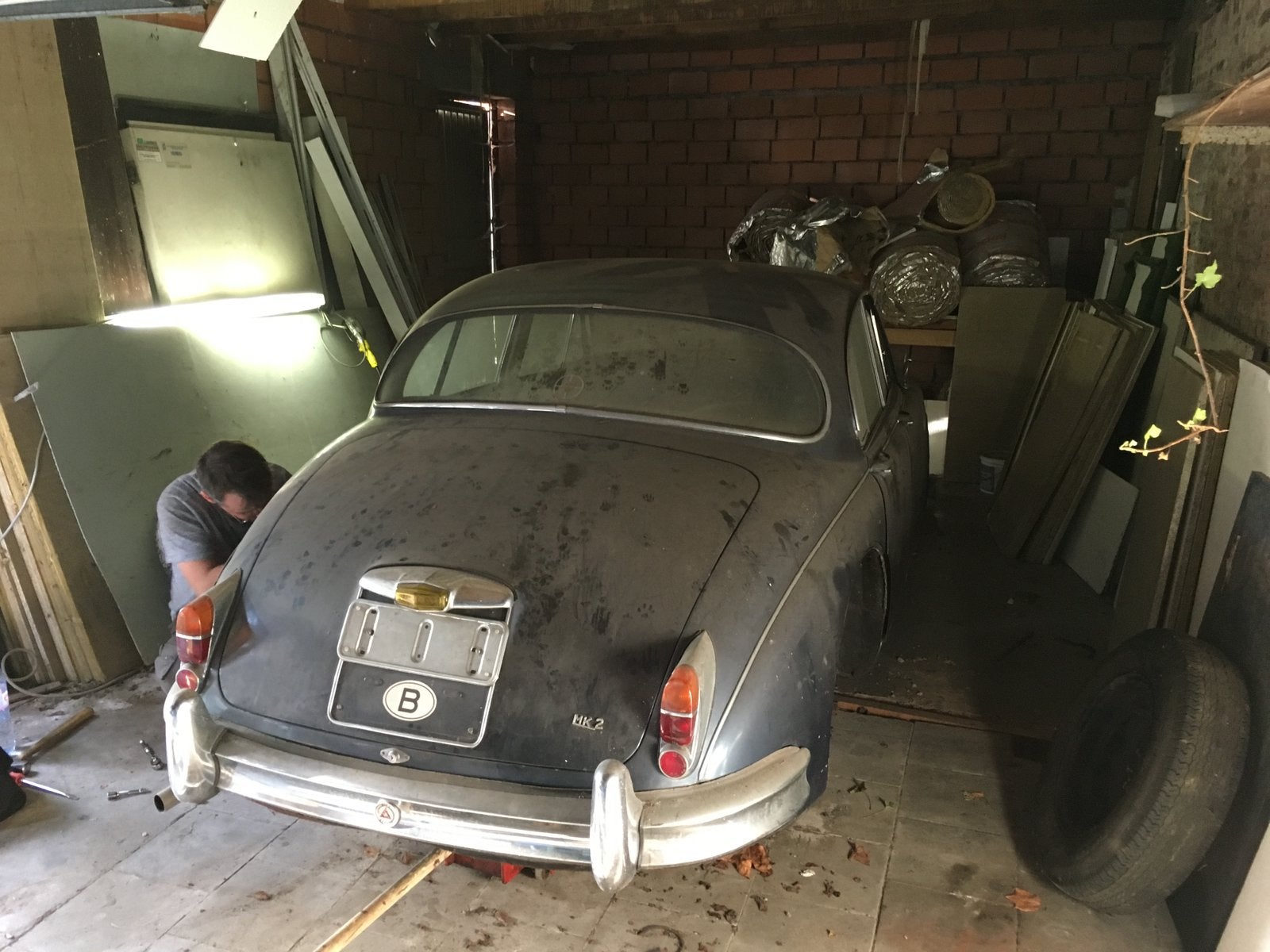 Jaguar Mk2 2.4l Project wagen. Staat meer dan 30 jaar stil., Auto's, Particulier, Te koop, Benzine